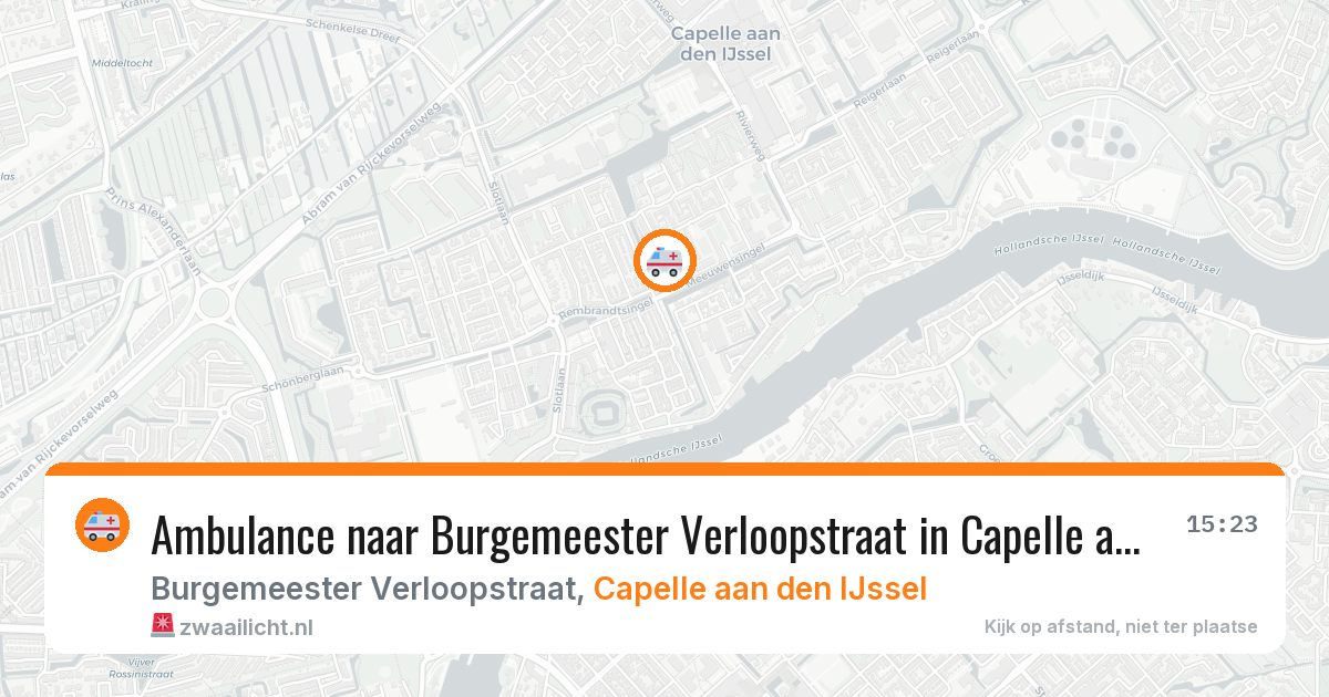 Ambulance naar Burgemeester Verloopstraat in Capelle aan den IJssel — 2 jun 2026