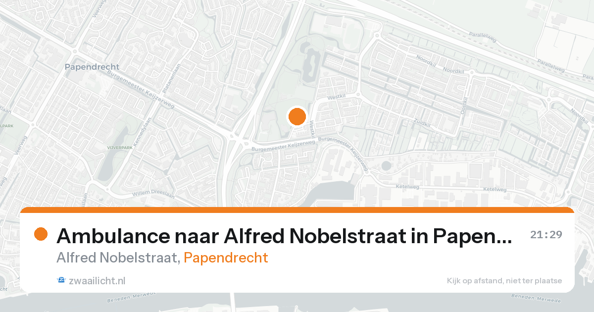 Ambulance naar Alfred Nobelstraat in Papendrecht — 20 aug 2026