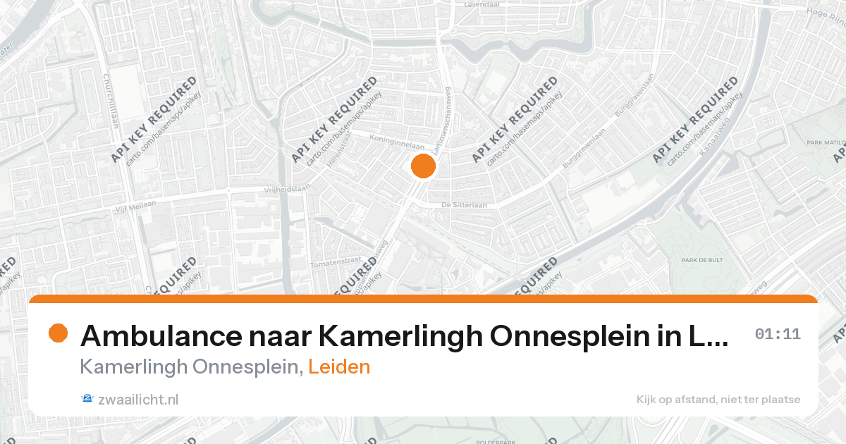 Ambulance naar Kamerlingh Onnesplein in Leiden — 21 mrt 2026