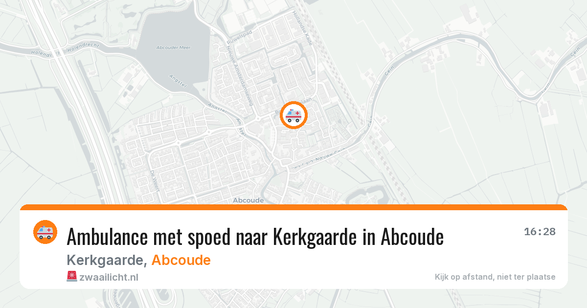 Ambulance met spoed naar Kerkgaarde in Abcoude — 12 jun 2026