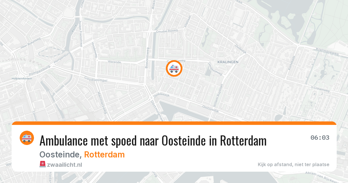 Ambulance met spoed naar Oosteinde in Rotterdam — 9 feb 2026