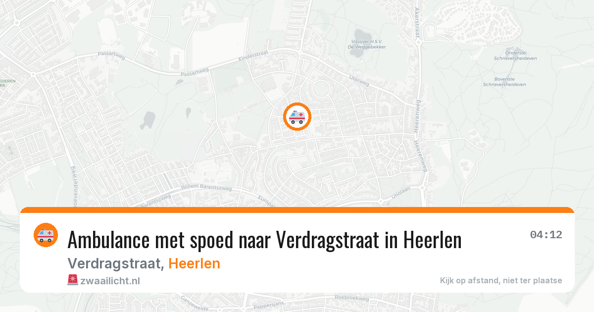 Ambulance met spoed naar Verdragstraat in Heerlen — 8 mei 2026