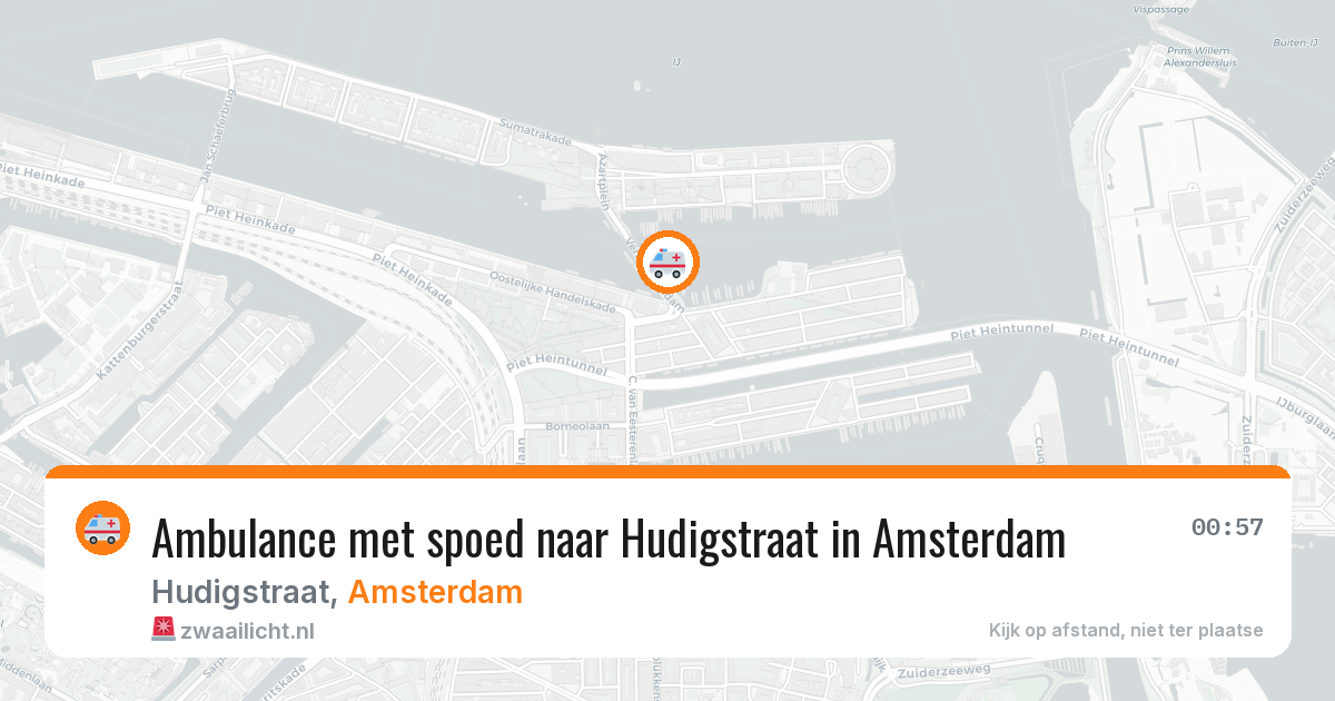 Ambulance met spoed naar Hudigstraat in Amsterdam — 29 jul 2026