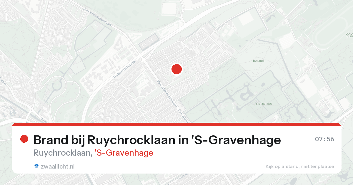 Brand bij Ruychrocklaan in 'S-Gravenhage — 19 aug 2026