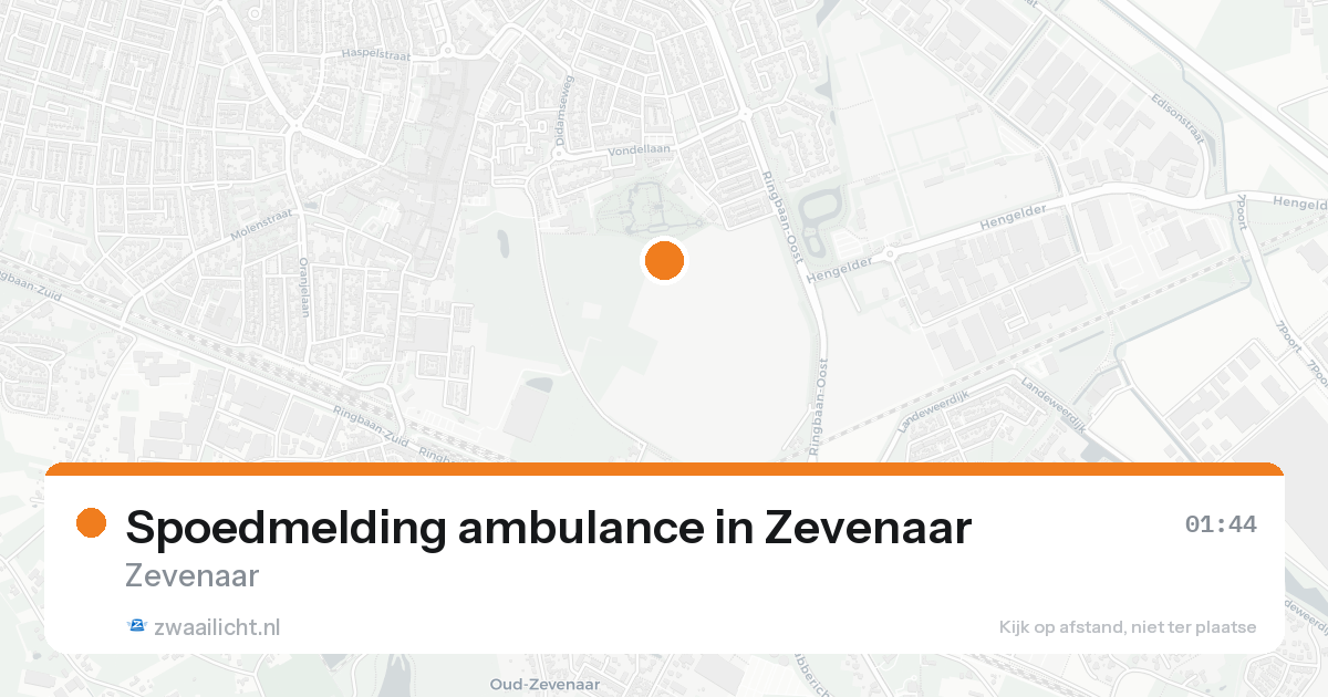 Spoedmelding ambulance in Zevenaar — 15 aug 2026