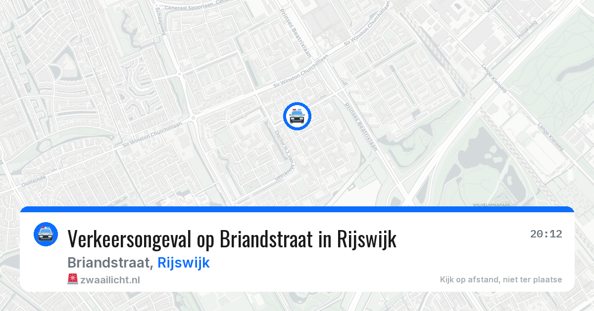Verkeersongeval op Briandstraat in Rijswijk — 14 apr 2026