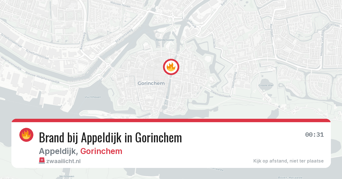 Brand bij Appeldijk in Gorinchem — 7 jul 2026
