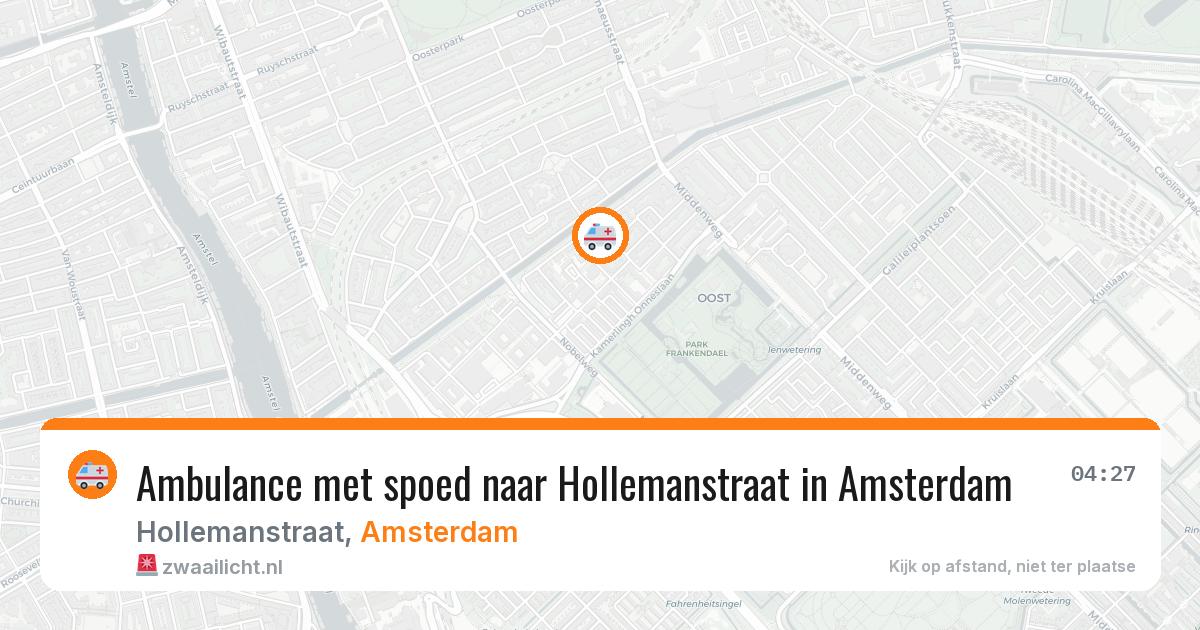 Ambulance met spoed naar Hollemanstraat in Amsterdam — 14 mei 2026
