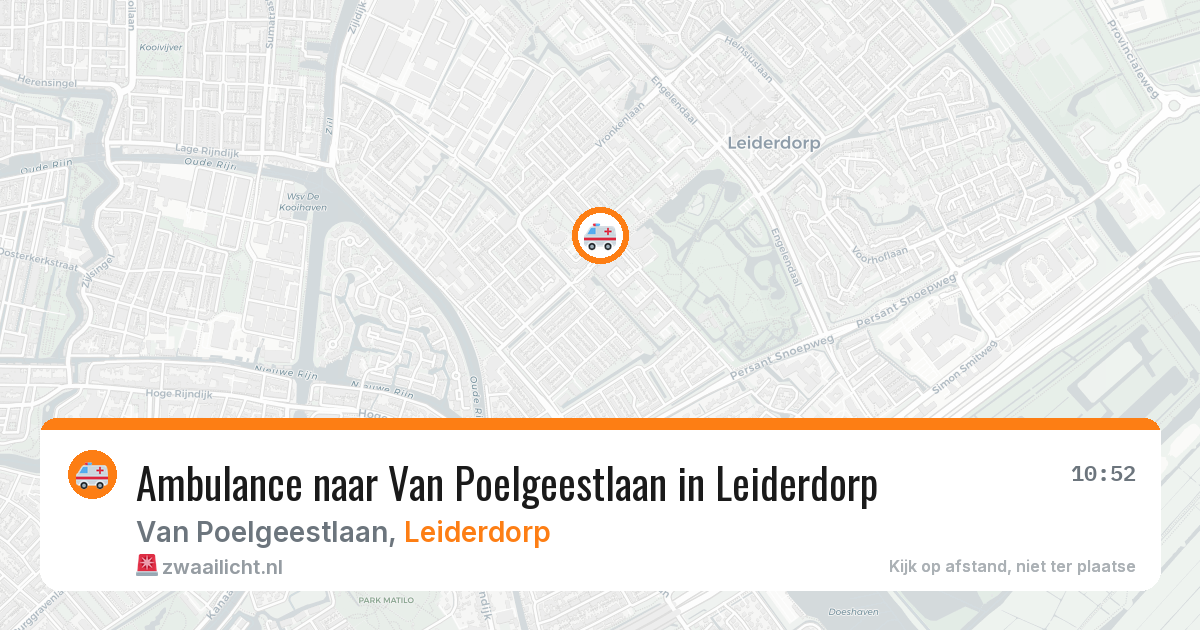 Ambulance naar Van Poelgeestlaan in Leiderdorp — 8 feb 2026