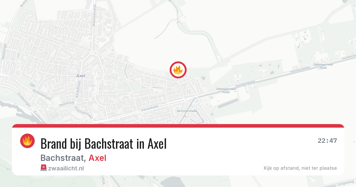 Brand bij Bachstraat in Axel — 3 jun 2026