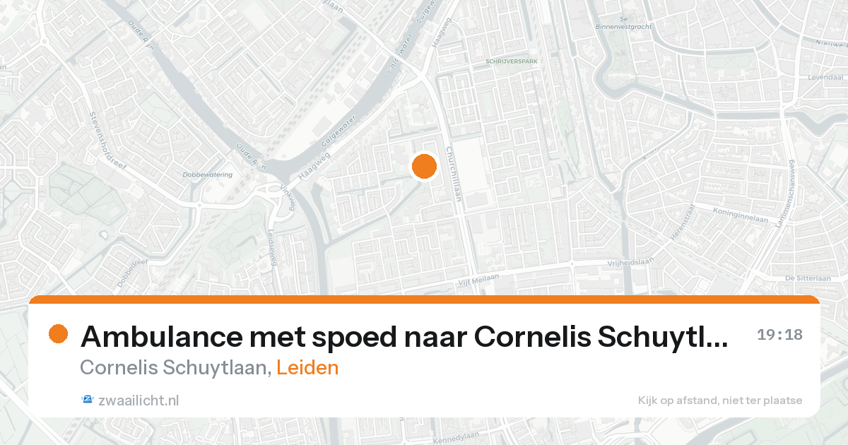 Ambulance met spoed naar Cornelis Schuytlaan in Leiden — 15 aug 2026