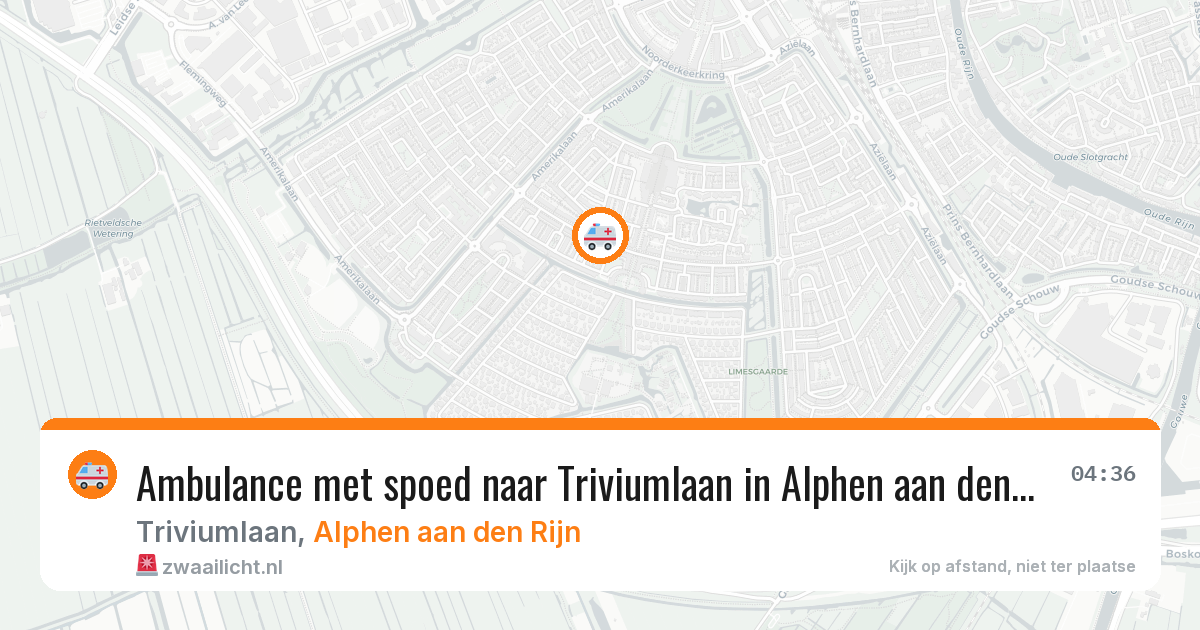 Ambulance met spoed naar Triviumlaan in Alphen aan den Rijn — 26 jun 2026