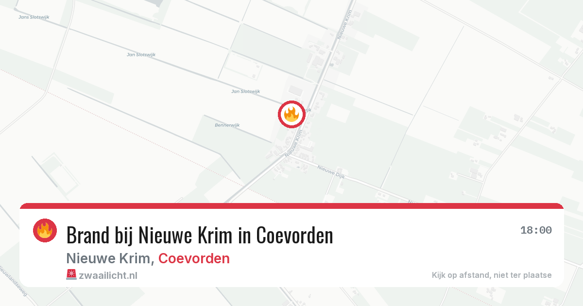 Brand bij Nieuwe Krim in Coevorden — 29 mei 2026