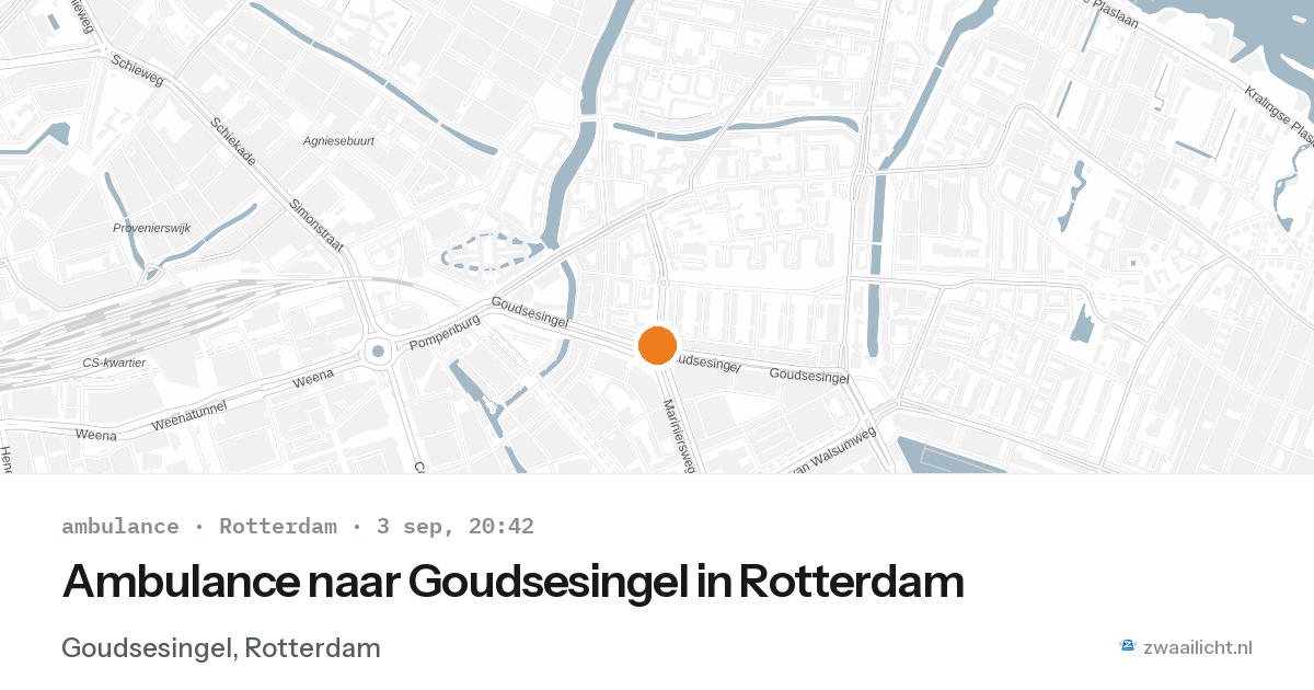 Ambulance naar Goudsesingel in Rotterdam — 3 sep 2026