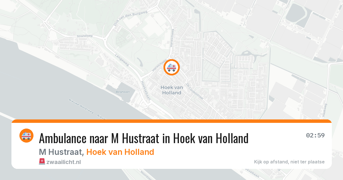 Ambulance naar M Hustraat in Hoek van Holland — 29 jun 2026