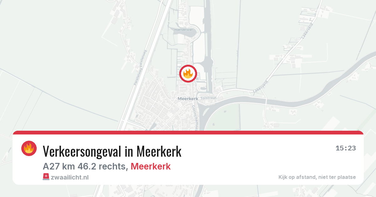 Verkeersongeval in Meerkerk — 10 jun 2026