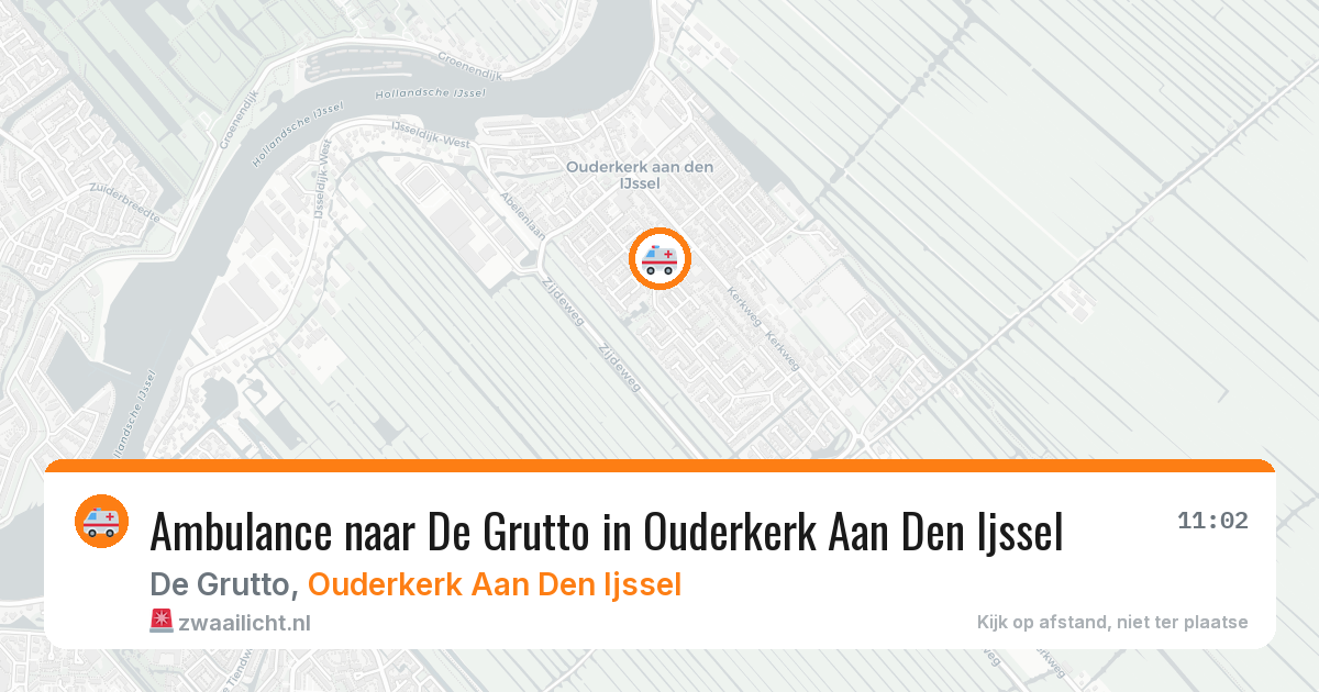 Ambulance naar De Grutto in Ouderkerk Aan Den Ijssel — 10 jun 2026