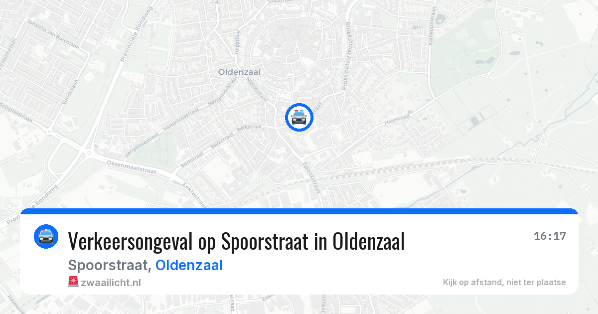 Verkeersongeval op Spoorstraat in Oldenzaal — 25 mrt 2026