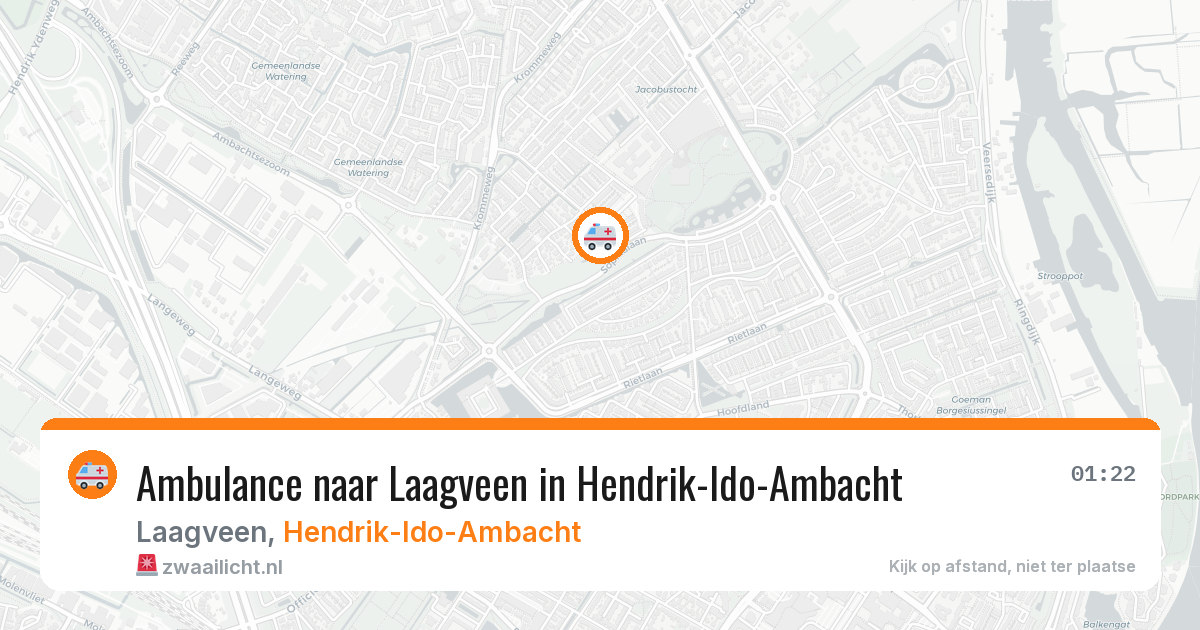 Ambulance naar Laagveen in Hendrik-Ido-Ambacht — 25 apr 2026