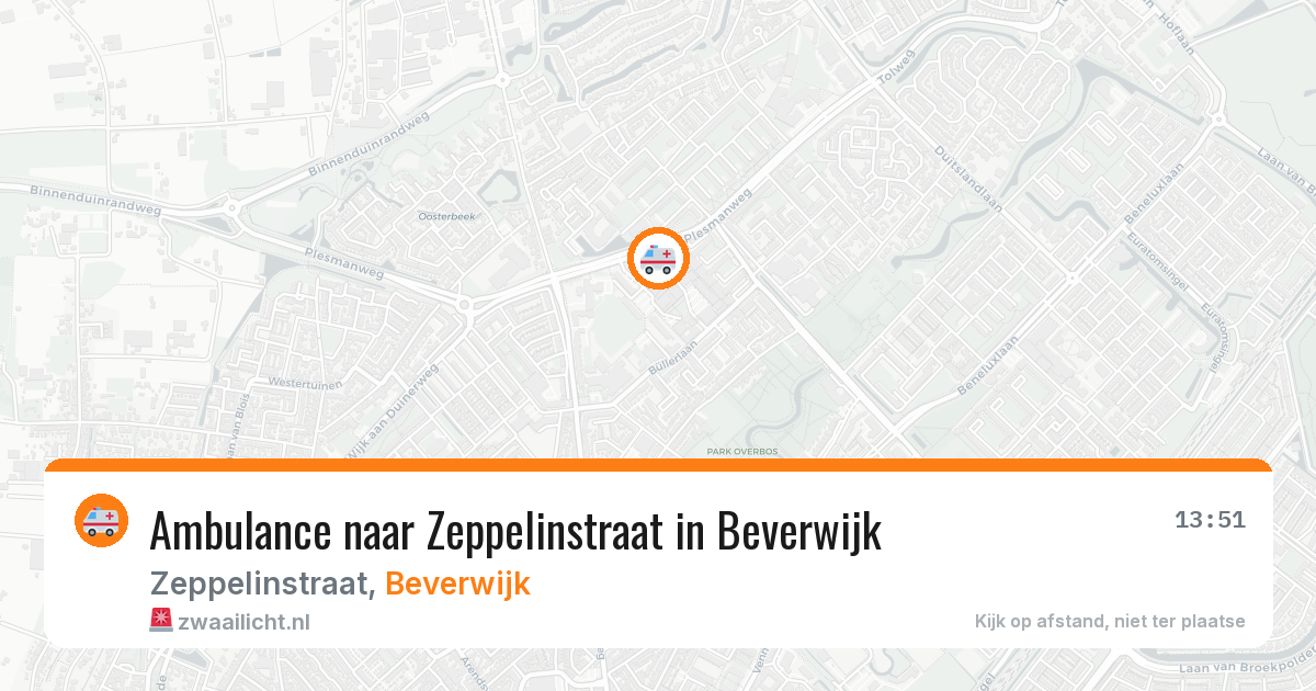 Ambulance naar Zeppelinstraat in Beverwijk — 30 jul 2026