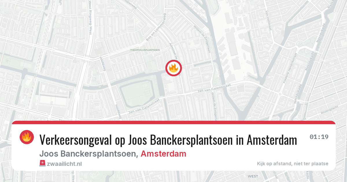 Verkeersongeval op Joos Banckersplantsoen in Amsterdam — 11 apr 2026