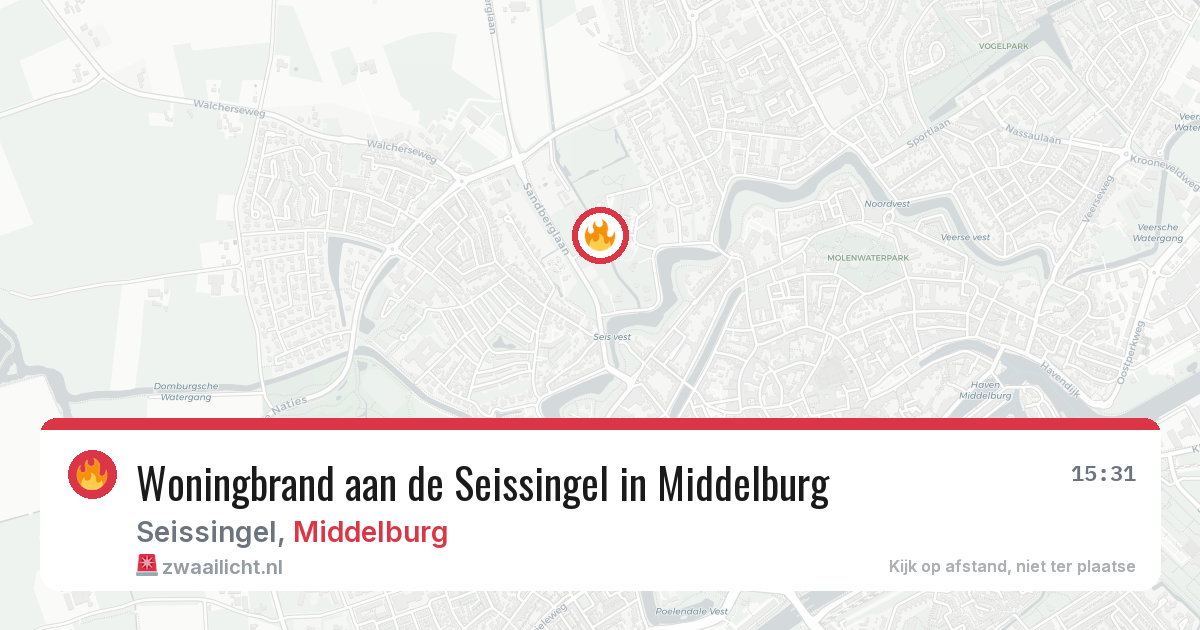 Woningbrand aan de Seissingel in Middelburg — 23 mrt 2026