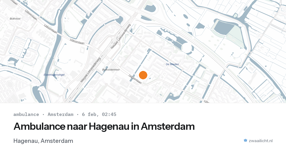 Ambulance naar Hagenau in Amsterdam — 6 feb 2026