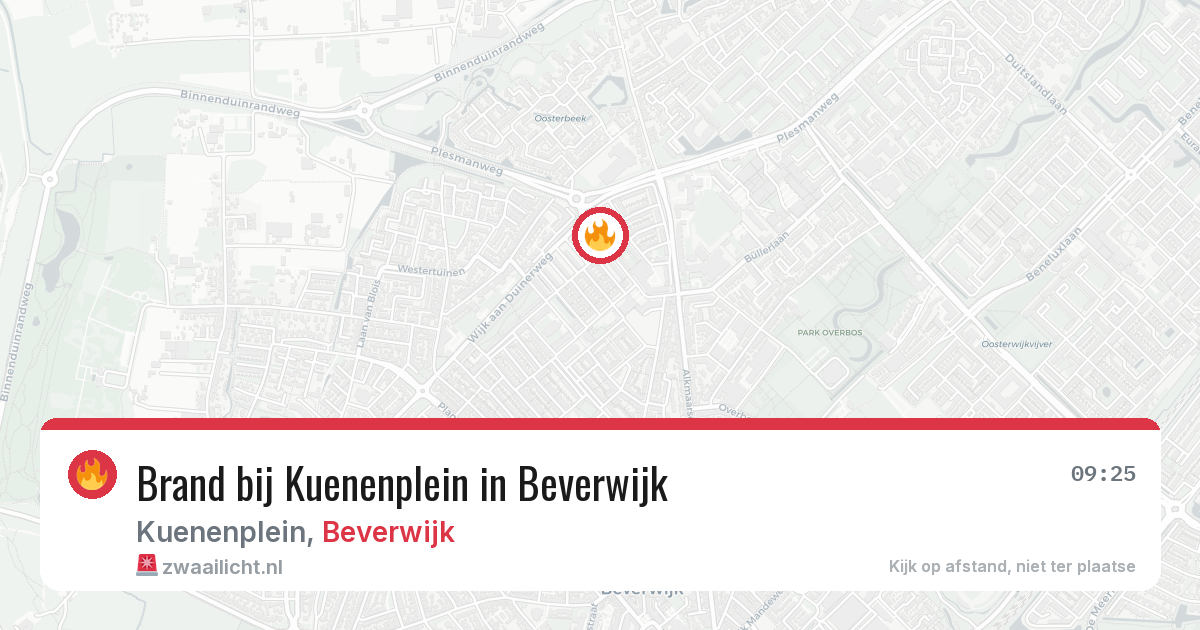 Brand bij Kuenenplein in Beverwijk — 30 mrt 2026