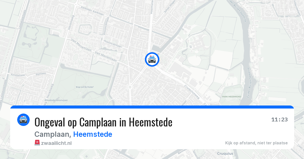 Ongeval op Camplaan in Heemstede — 20 mei 2026