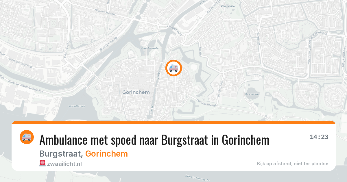 Ambulance met spoed naar Burgstraat in Gorinchem — 20 jun 2026