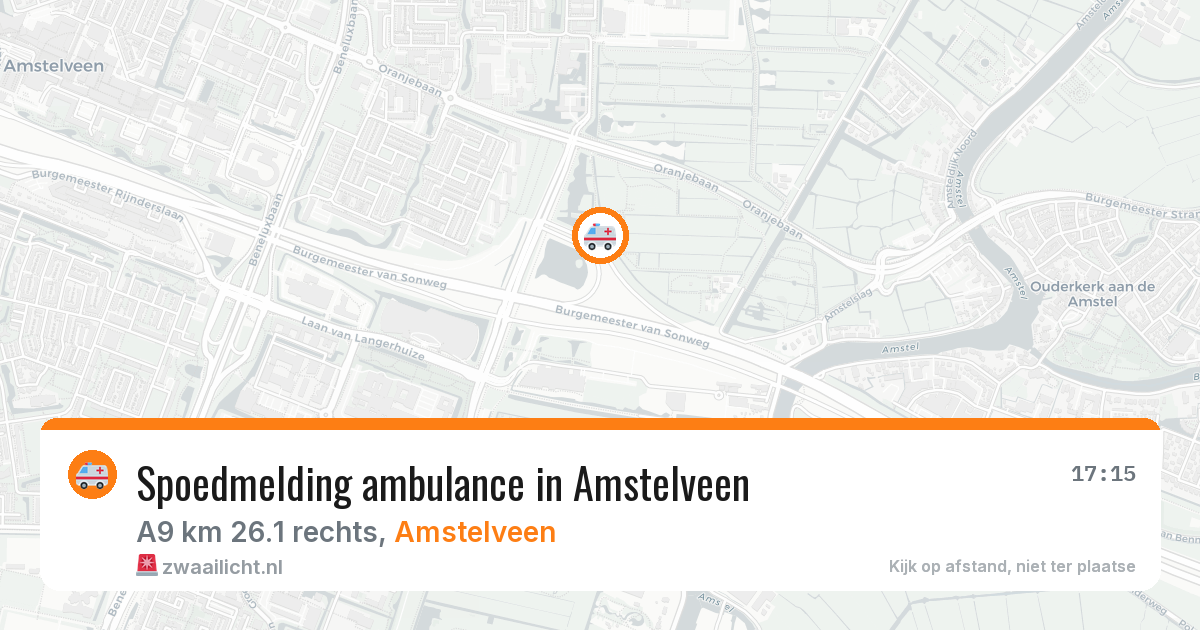 Spoedmelding ambulance in Amstelveen — 12 aug 2026
