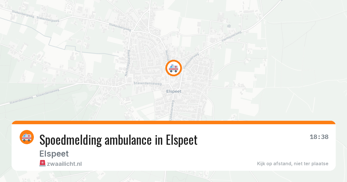 Spoedmelding ambulance in Elspeet — 31 jul 2026