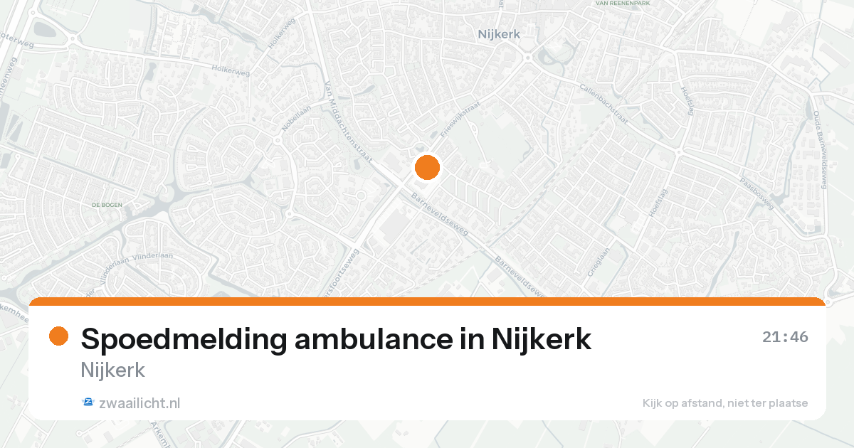 Spoedmelding ambulance in Nijkerk — 4 mei 2026