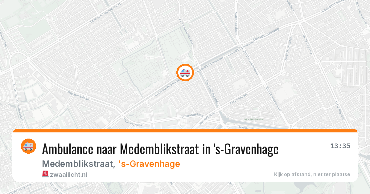 Ambulance naar Medemblikstraat in 's-Gravenhage — 5 jun 2026