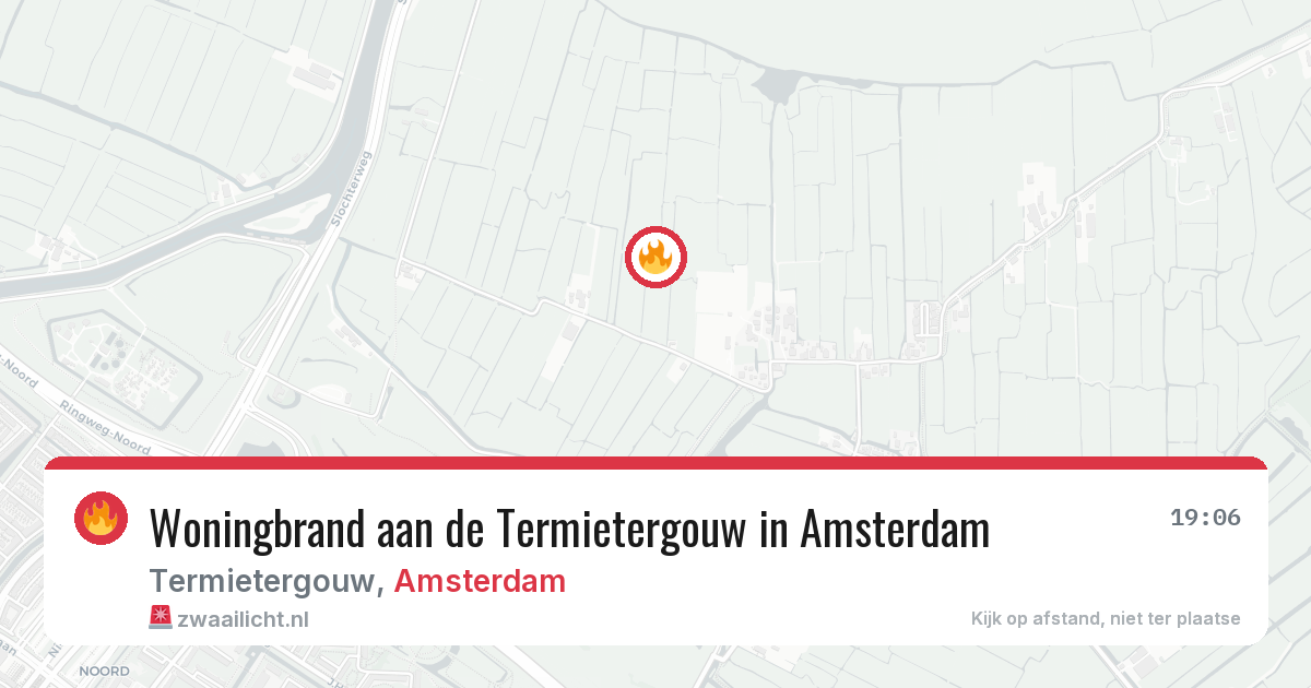 Woningbrand aan de Termietergouw in Amsterdam — 24 mei 2026