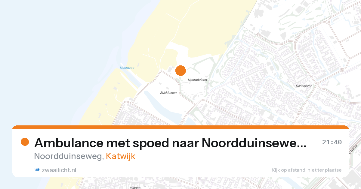 Ambulance met spoed naar Noordduinseweg in Katwijk — 14 mrt 2026