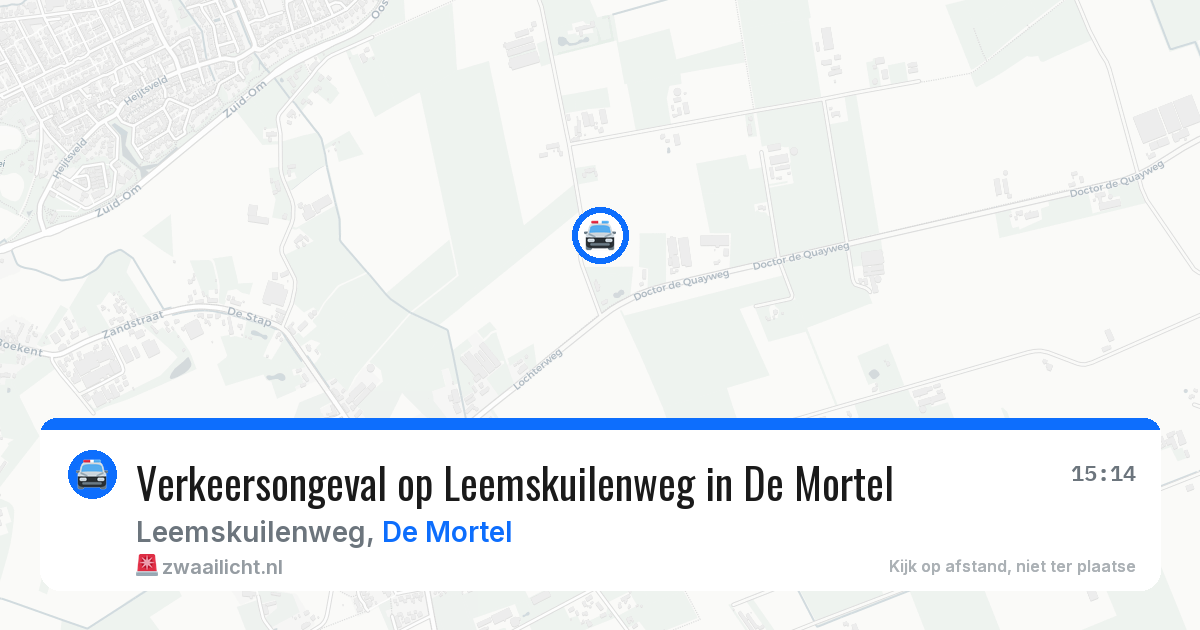 Verkeersongeval op Leemskuilenweg in De Mortel — 13 jun 2026