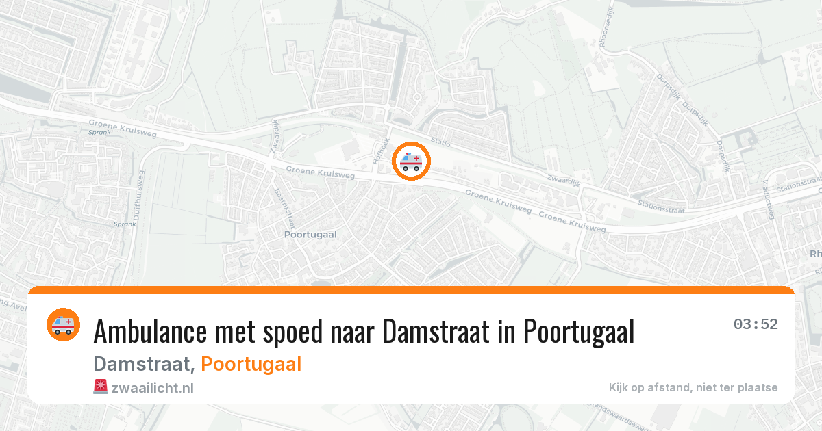 Ambulance met spoed naar Damstraat in Poortugaal — 6 apr 2026
