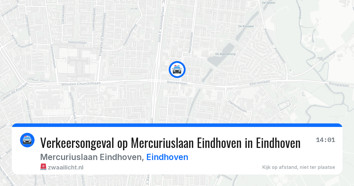 Verkeersongeval op Mercuriuslaan Eindhoven in Eindhoven — 7 jul 2026
