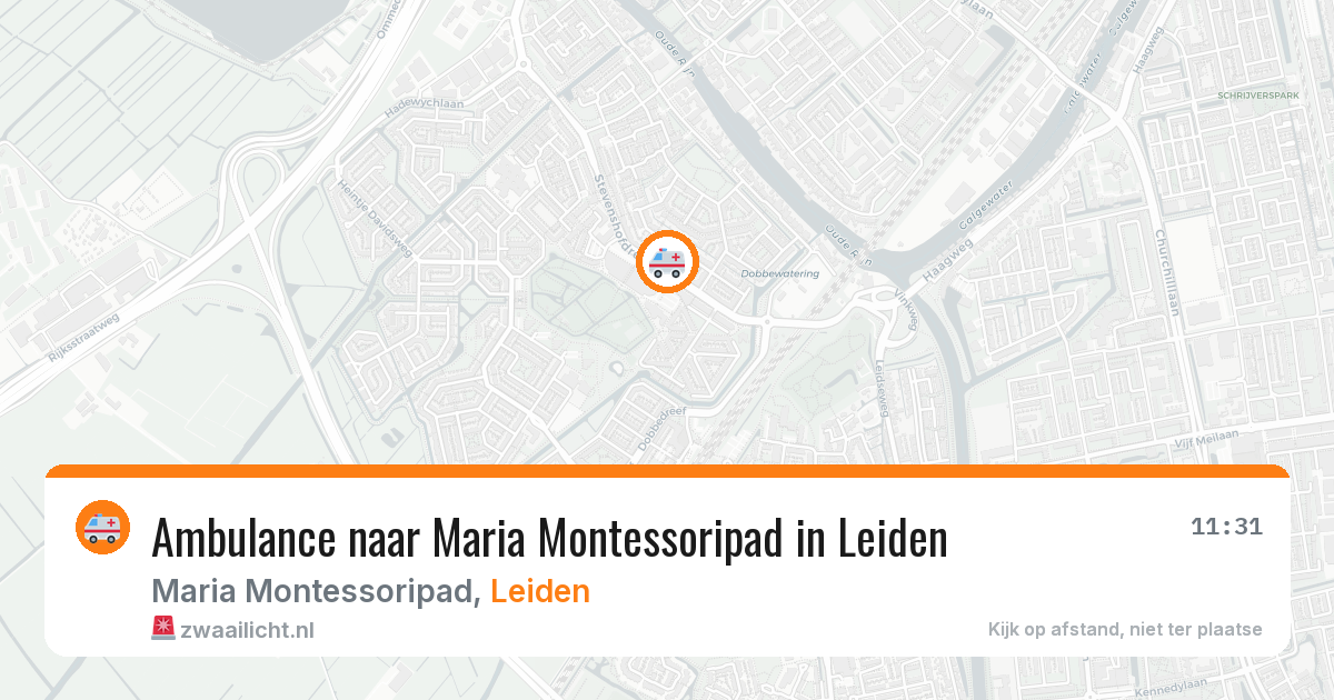 Ambulance naar Maria Montessoripad in Leiden — 4 feb 2026