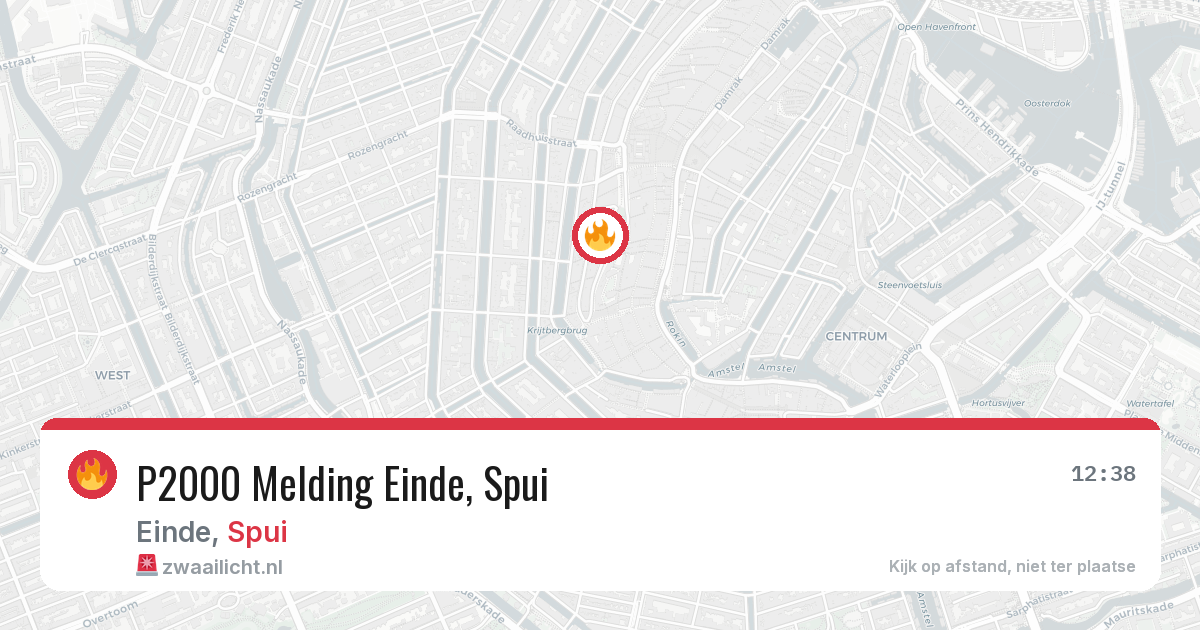P2000 Melding Einde, Spui — 28 mei 2026