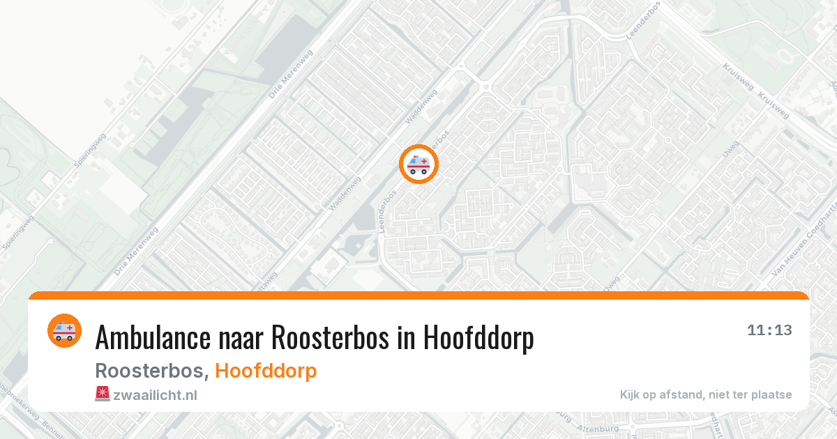 Ambulance naar Roosterbos in Hoofddorp — 8 feb 2026