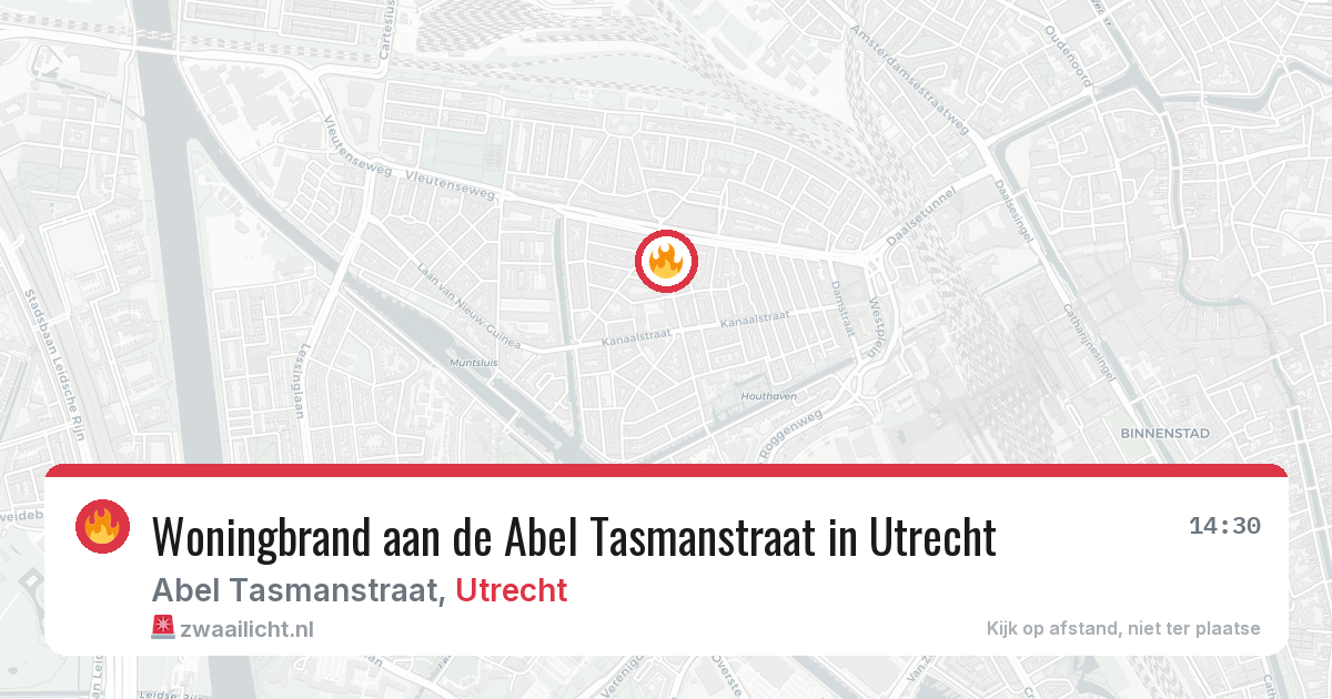 Woningbrand aan de Abel Tasmanstraat in Utrecht — 17 jul 2026