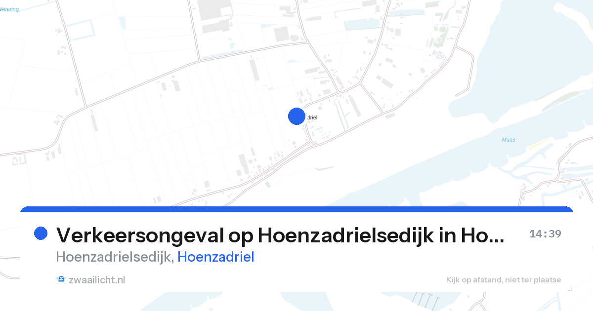 Verkeersongeval op Hoenzadrielsedijk in Hoenzadriel — 26 aug 2026