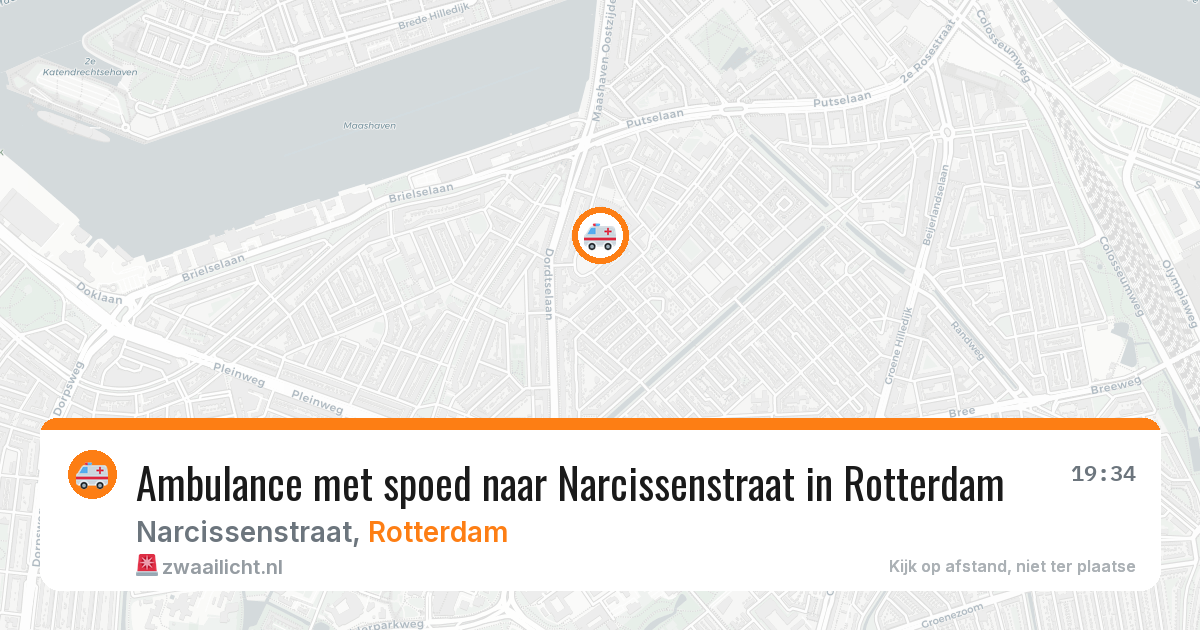 Ambulance met spoed naar Narcissenstraat in Rotterdam — 4 aug 2026
