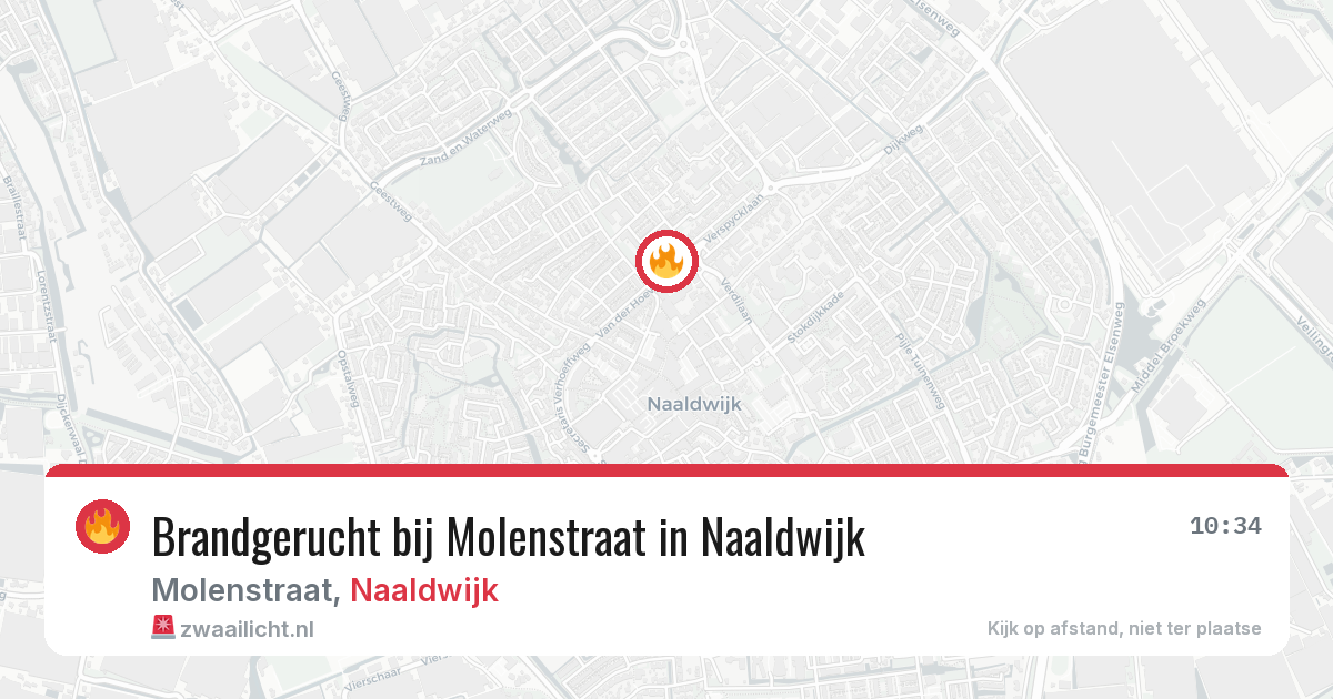 Brandgerucht bij Molenstraat in Naaldwijk — 17 jun 2026