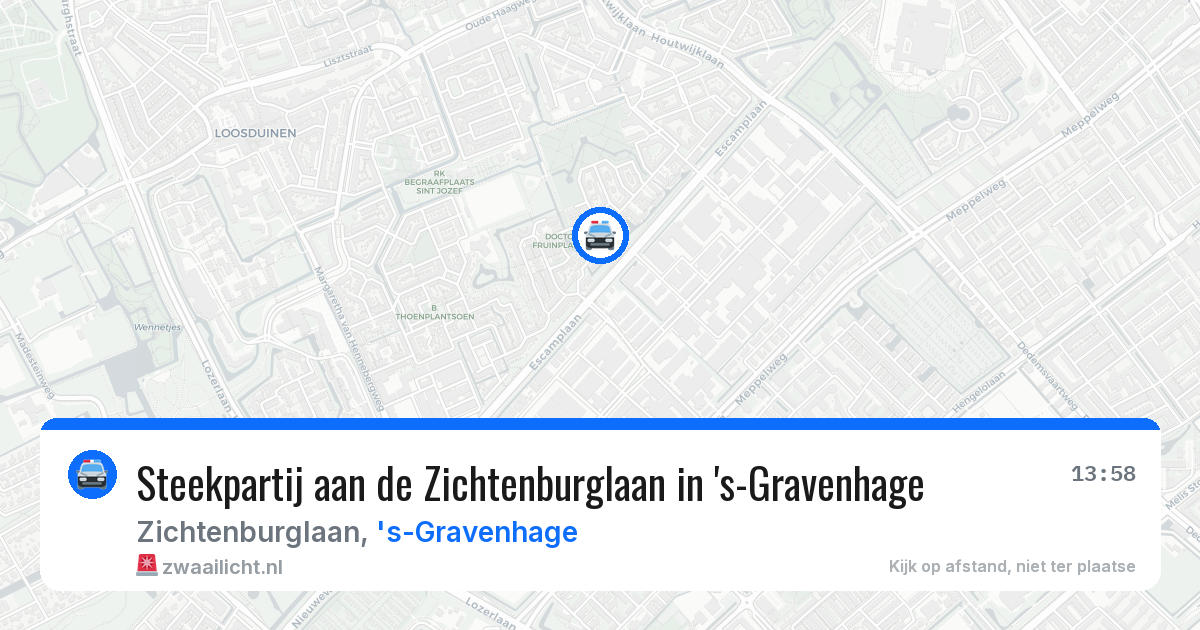Steekpartij aan de Zichtenburglaan in 's-Gravenhage — 12 jun 2026