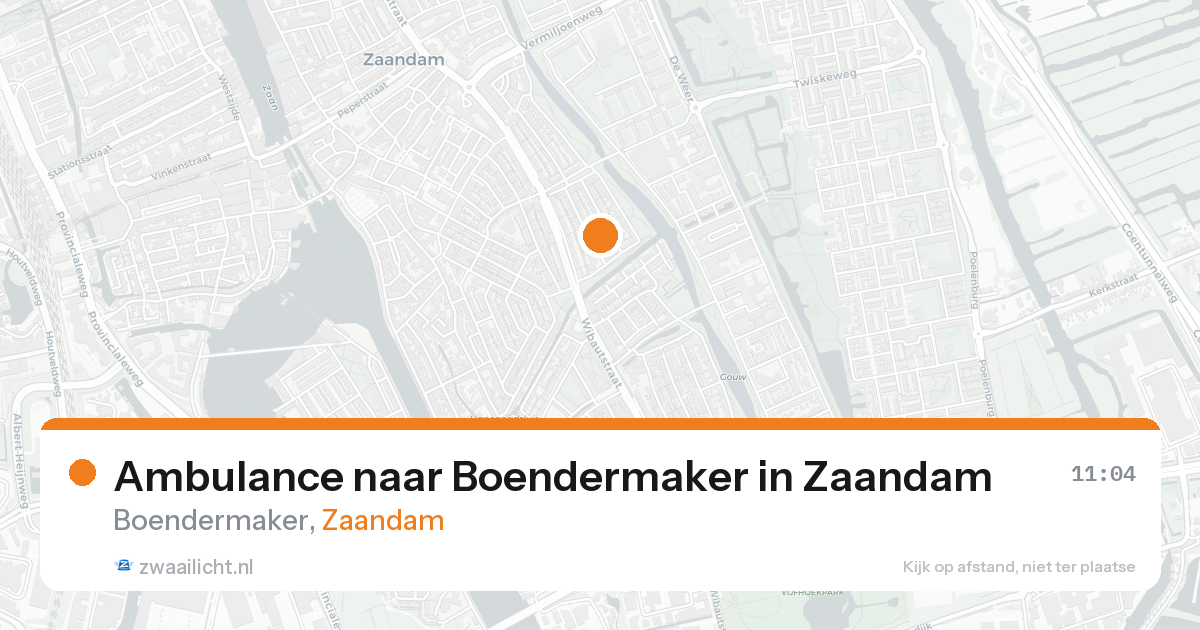 Ambulance naar Boendermaker in Zaandam — 8 jun 2026
