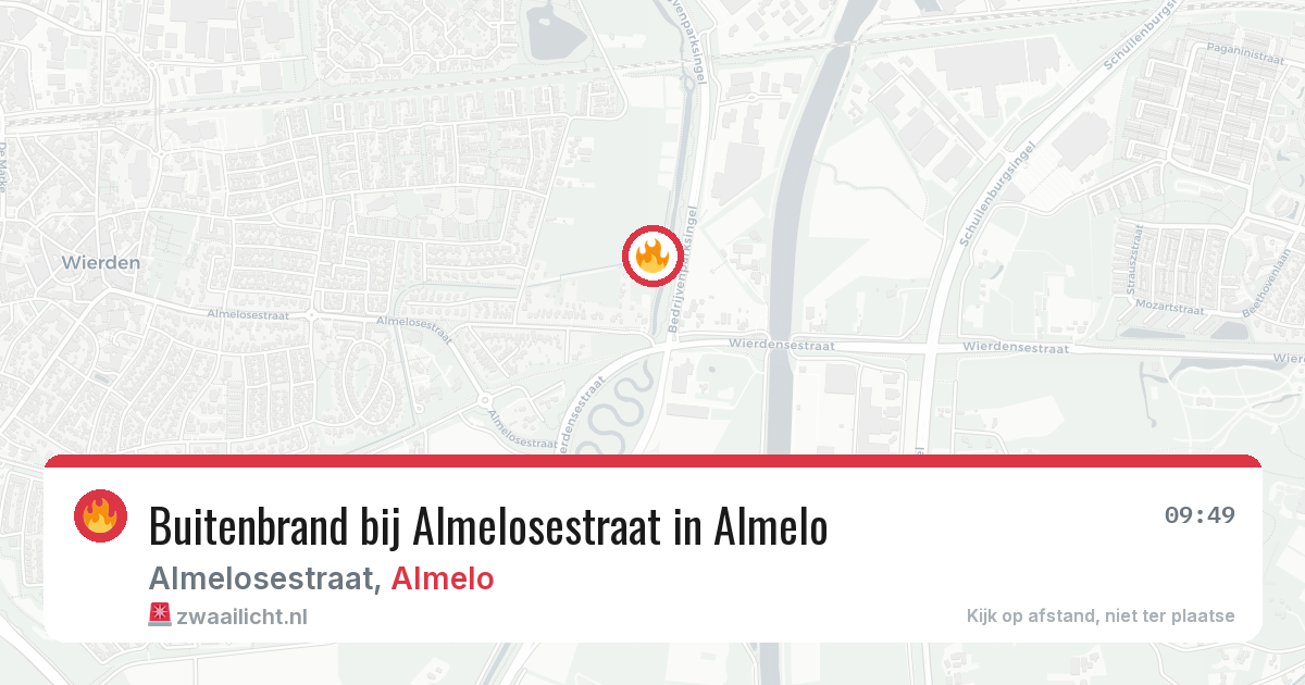 Buitenbrand bij Almelosestraat in Almelo — 8 aug 2026