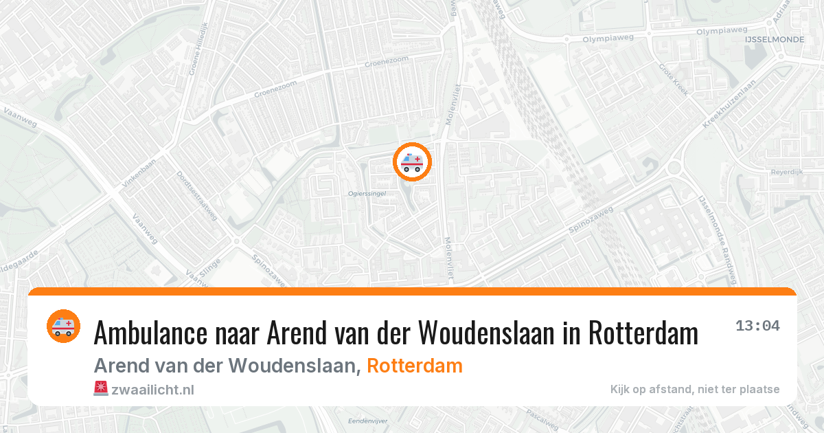 Ambulance naar Arend van der Woudenslaan in Rotterdam — 7 apr 2026